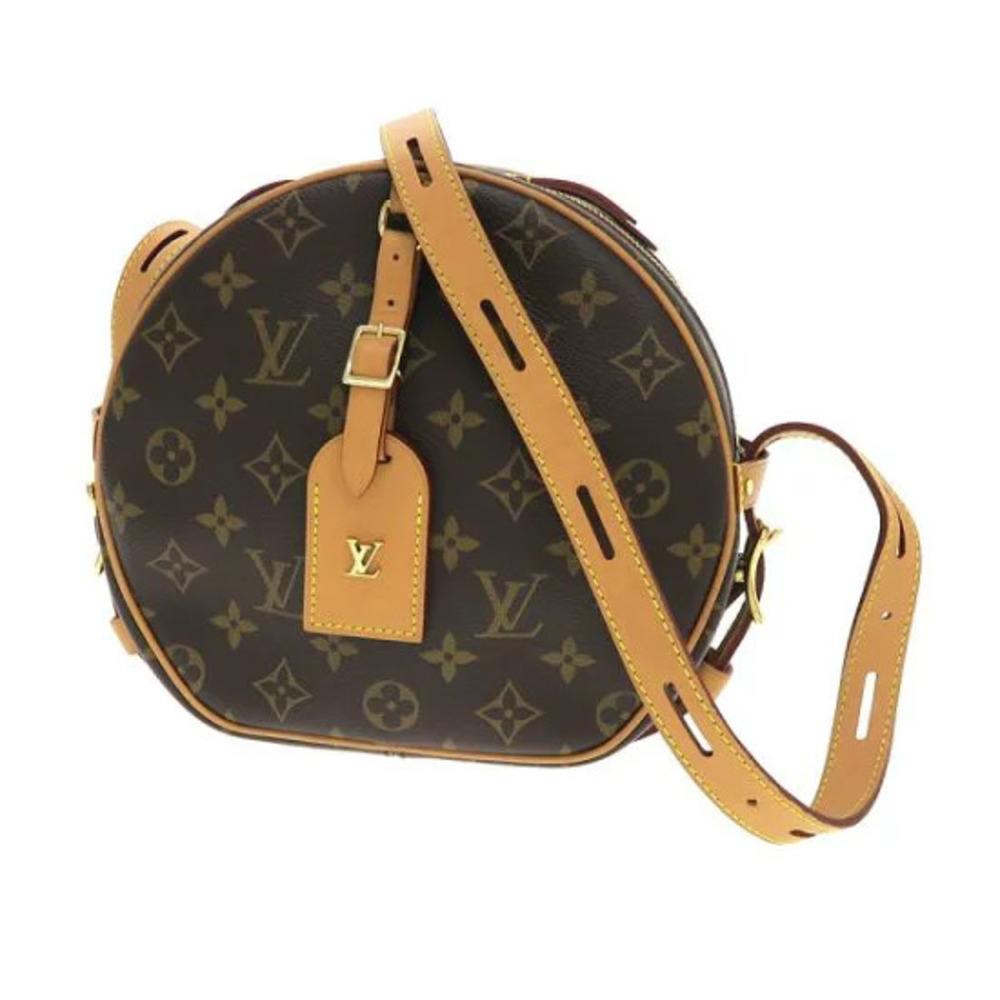 Louis Vuitton Monogram Boite Chapeau Souple brown canvas tan leather